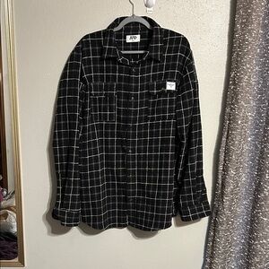 Black Plaid Men's Casual Shirt